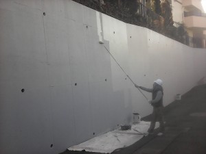 モンパレA・B・C棟　擁壁塗装工事 004